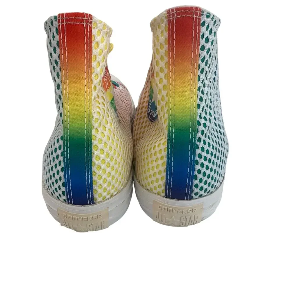 Converse Chuck Taylor All Star Pride Rainbow Mesh High Top 158404C Unisex 10.5